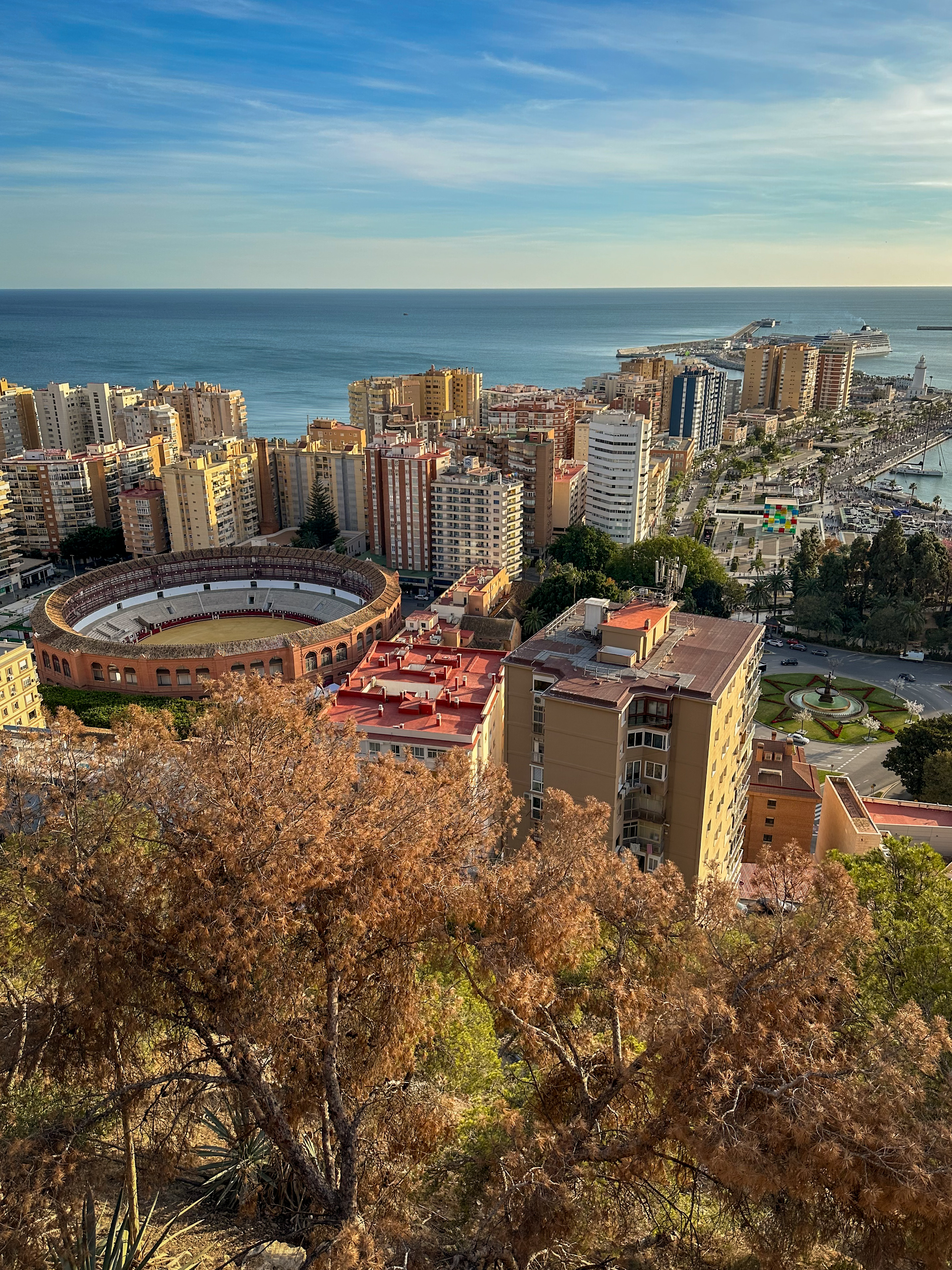 gibralfaro view to malagueta