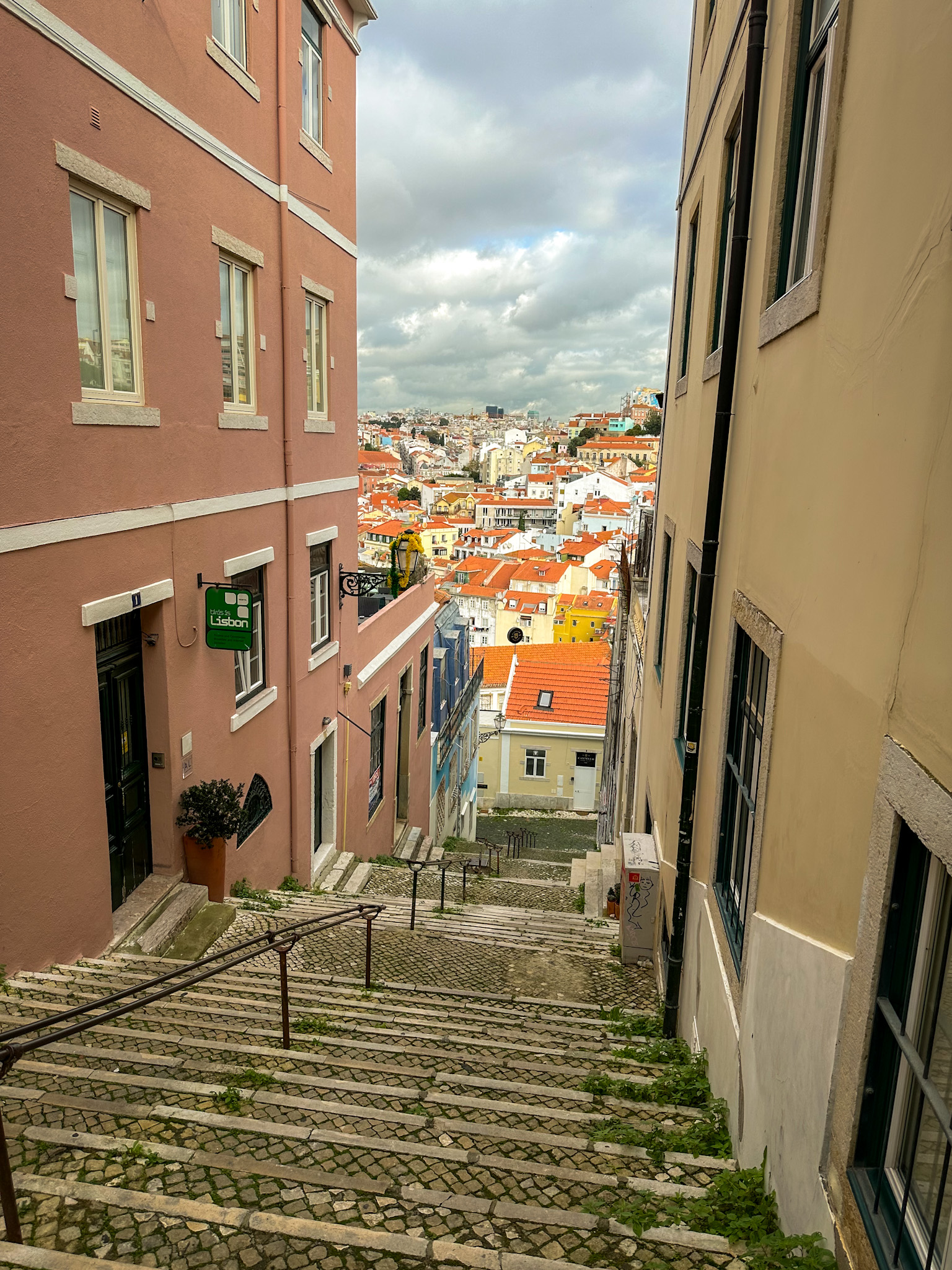 an alley in lisbon