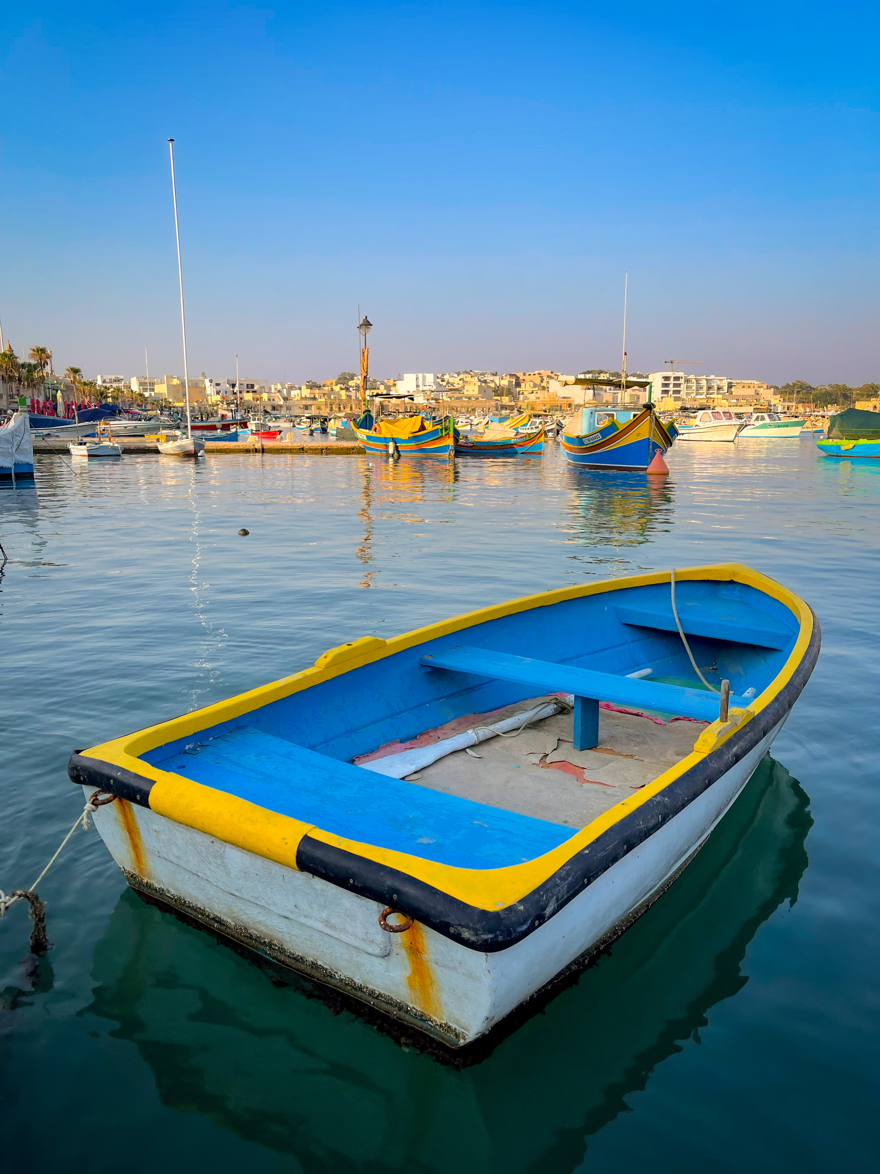 boats in the marsaxlokk harbour