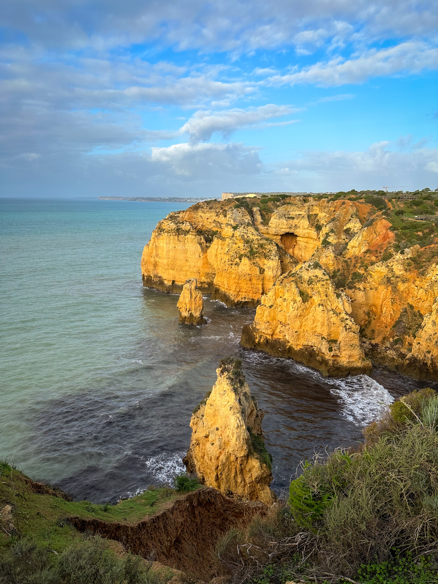 rock formations on the ponta da piedade near lagos