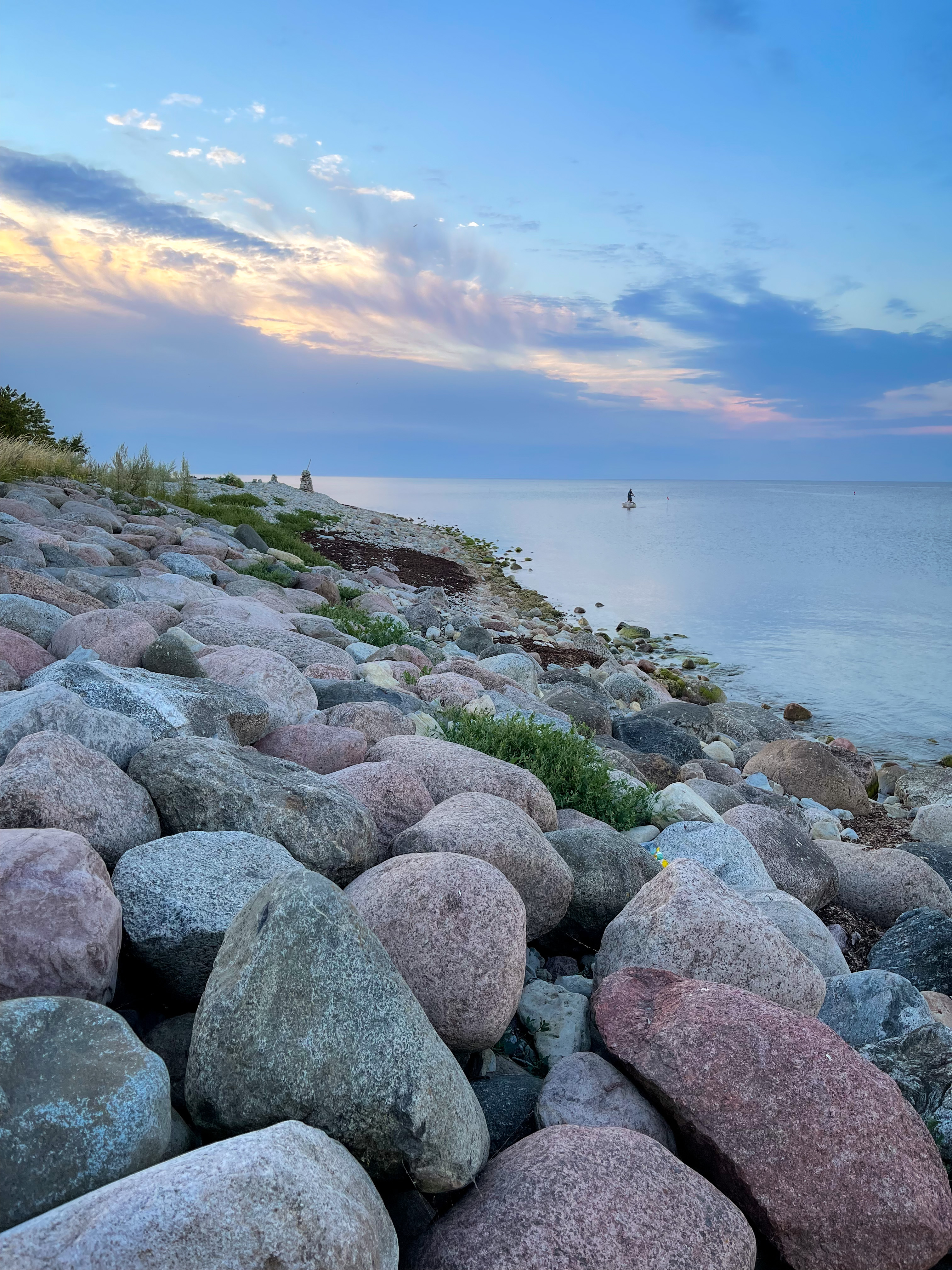 beach with rocks on the shore of saaremaa island