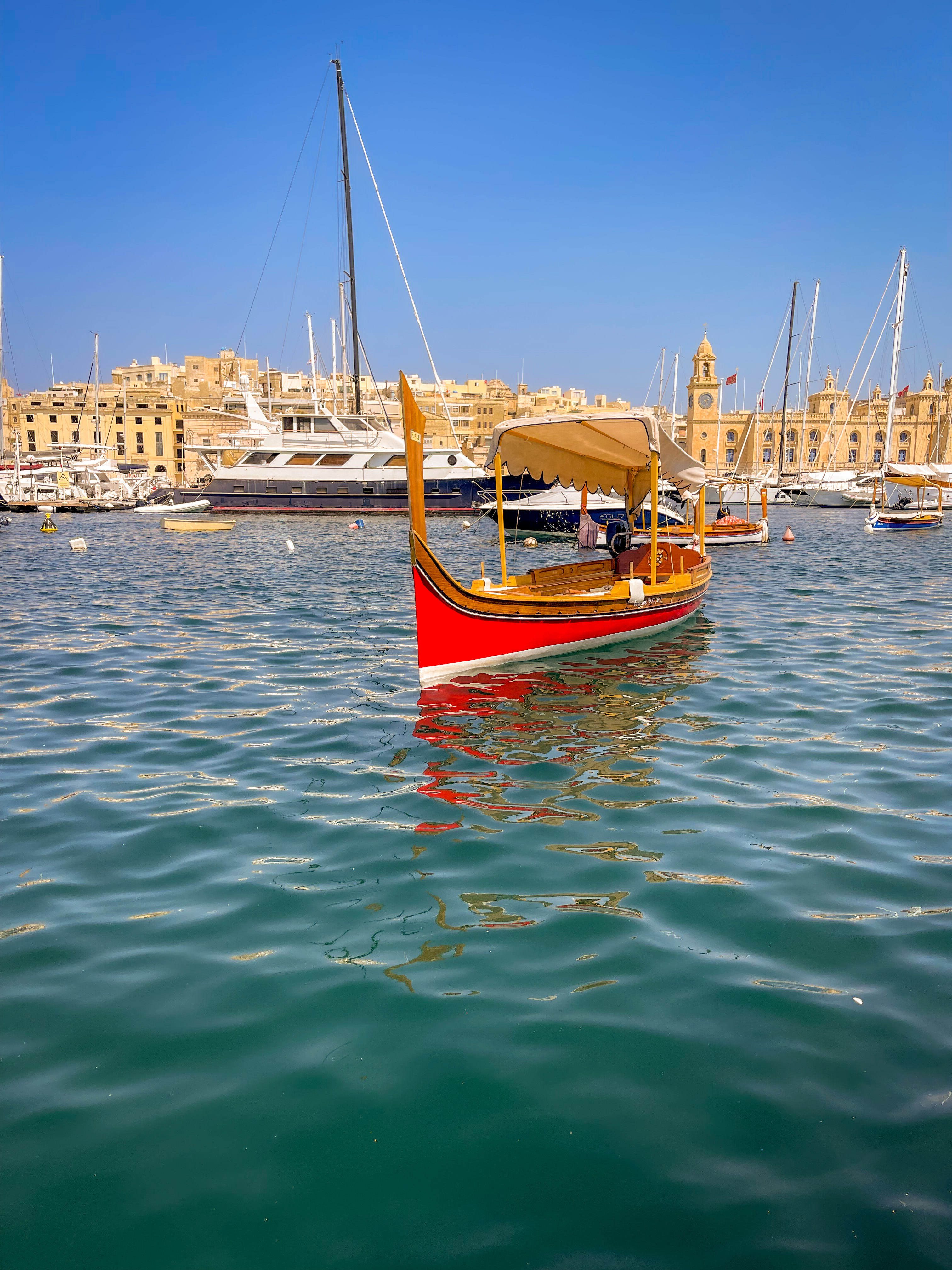 boats in the senglea harbour