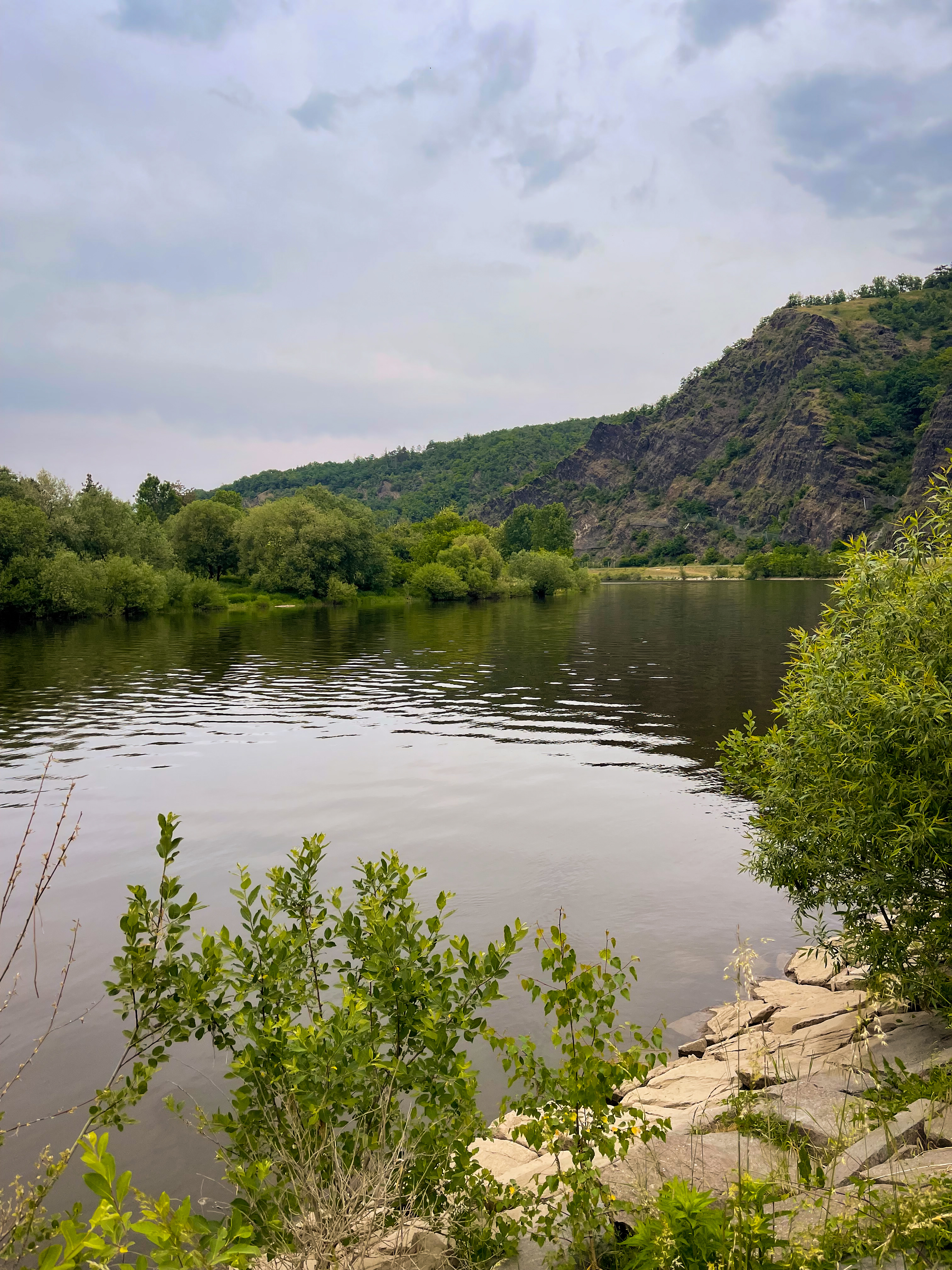 the vltava river near the town of zbraslav